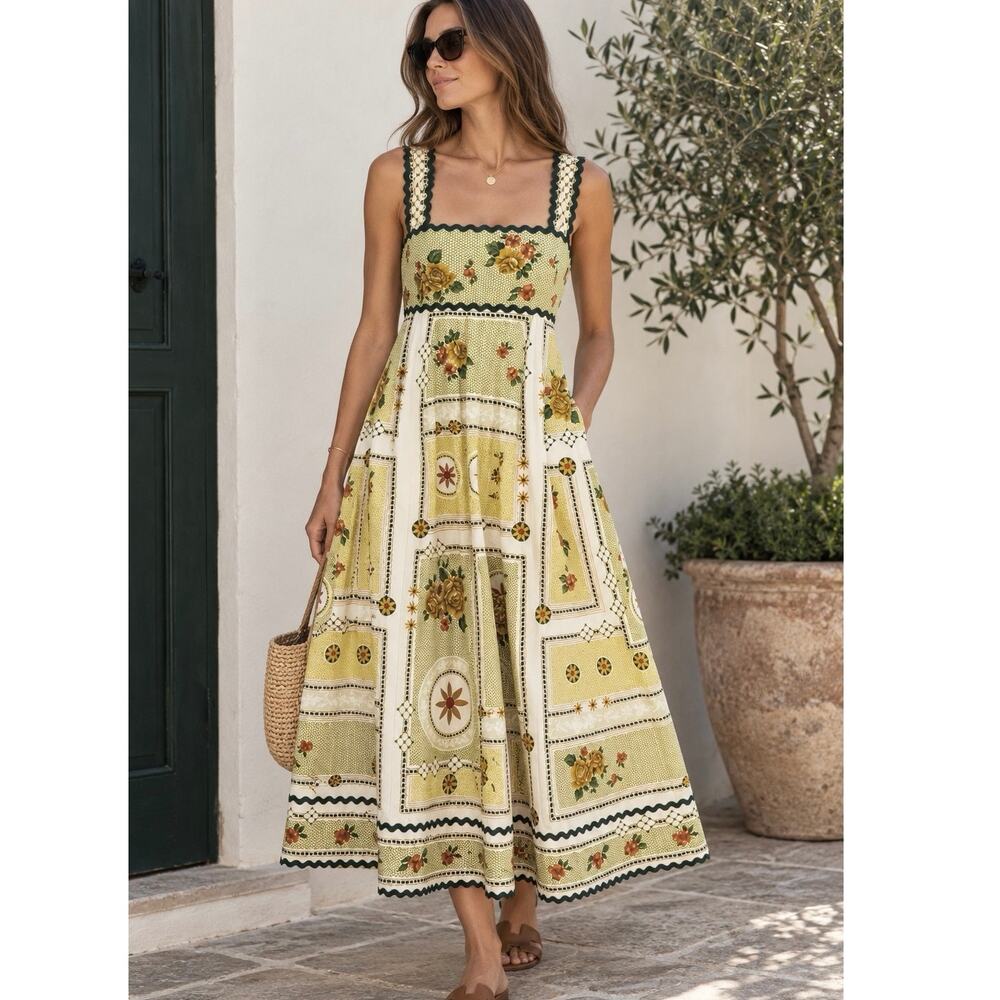 ALÉMAIS Dixie size 6 100% Cotton Poplin Midi Dress NWT
